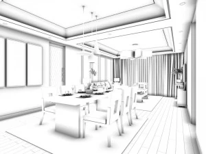 family - kitchen - restaurant 257 3D Model