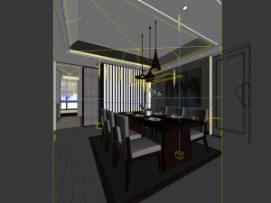 family - kitchen - restaurant 257 3D Model