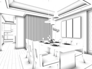 family - kitchen - restaurant 257 3D Model