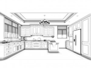 family - kitchen - restaurant 258 Modèle 3D