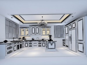 family - kitchen - restaurant 258 Modèle 3D