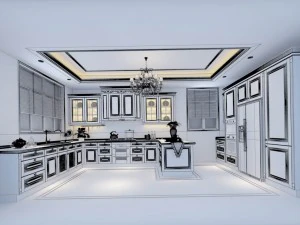 family - kitchen - restaurant 258 3D Model