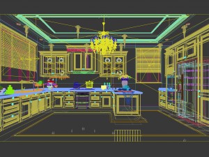 family - kitchen - restaurant 258 Modèle 3D