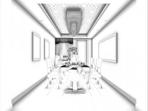 family - kitchen - restaurant 259 3D Model