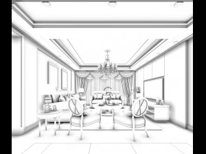 family - kitchen - restaurant 259 3D Model