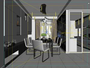 family - kitchen - restaurant 260 3D Model