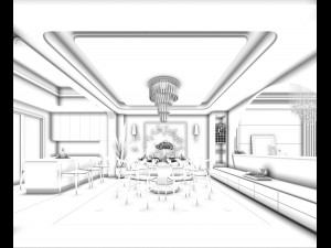 family - kitchen - restaurant 261 3D Model