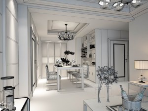 family - kitchen - restaurant 263 3D Model