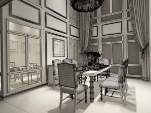 family - kitchen - restaurant 264 3D Model