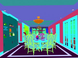 family - kitchen - restaurant 266 Model 3D