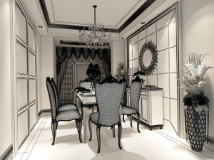 family - kitchen - restaurant 267 3D-Modell