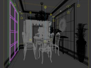 family - kitchen - restaurant 267 3D Model