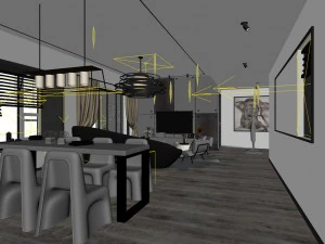 family - kitchen - restaurant 268 3D Model