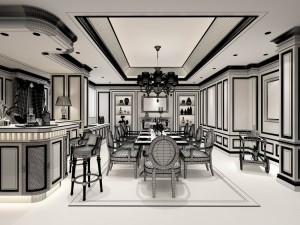 family - kitchen - restaurant 269 Modello 3D