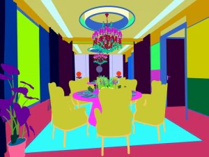 family - kitchen - restaurant 270 3D Model
