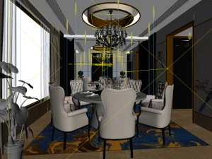 family - kitchen - restaurant 270 3D Model