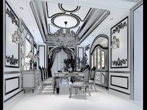 family - kitchen - restaurant 274 3D 모델