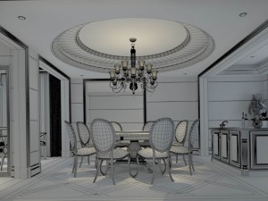family - kitchen - restaurant 275 3D Модель