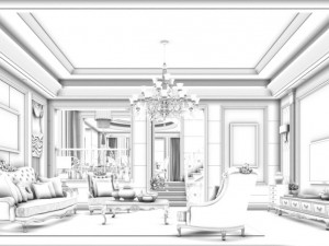 family - kitchen - restaurant 275 3D Модель