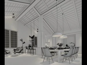 family - kitchen - restaurant 277 3D Model
