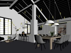 family - kitchen - restaurant 277 3D Model