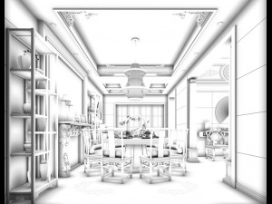 family - kitchen - restaurant 278 3D-Modell