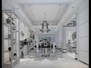 family - kitchen - restaurant 278 3D-Modell