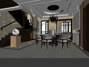 family - kitchen - restaurant 281 3D Modell