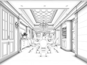 family - kitchen - restaurant 282 3D Model
