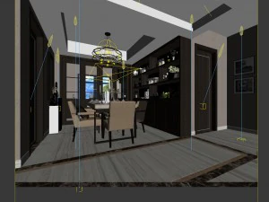 family - kitchen - restaurant 286 3D Model