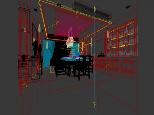 family - kitchen - restaurant 287 Modello 3D