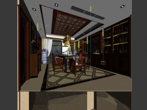 family - kitchen - restaurant 287 Modello 3D