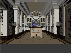 family - kitchen - restaurant 288 Modello 3D