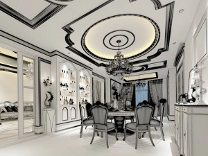 family - kitchen - restaurant 289 3D Model