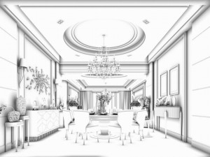 family - kitchen - restaurant 291 Modello 3D