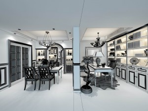 family - kitchen - restaurant 292 3D Модель