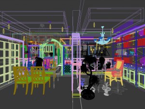 family - kitchen - restaurant 292 3D Модель