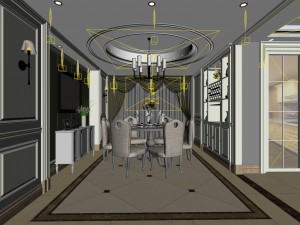 family - kitchen - restaurant 293 3D Модель