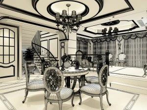 family - kitchen - restaurant 297 3D Model