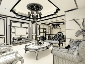family - kitchen - restaurant 297 3D Model