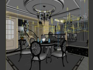 family - kitchen - restaurant 297 3D Model