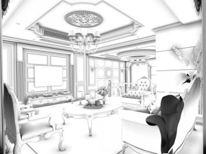 family - kitchen - restaurant 297 3D Model