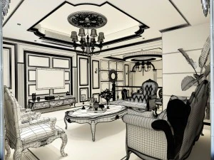 family - kitchen - restaurant 297 3D Model