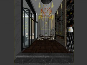 сім'я - кухня - ресторан 298 3D Модель