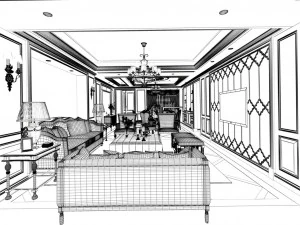 family - kitchen - restaurant 300 3D Model