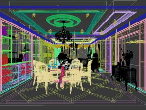 family - kitchen - restaurant 300 3D Model
