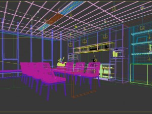 family - kitchen - restaurant 303 3D Model