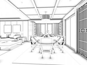 family - kitchen - restaurant 305 3Dモデル