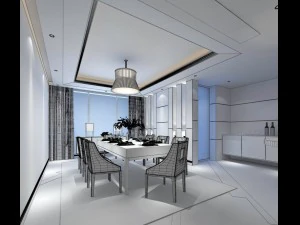 family - kitchen - restaurant 306 3D Model