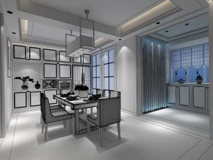 family - kitchen - restaurant 307 3D Model